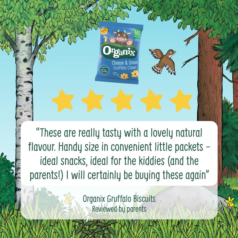 [2 Pack] Organix Cheese & Onion Gruffalo Claws, 4 x 15 g. Exp: 10/25