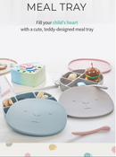 Poled Silicone Tableware set - food tray + spoon (bundle Pack)