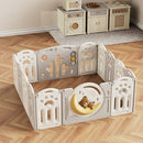 Lucky Baby Smart System Foldable Safety Play Yard (148x155x64cm)- Moon Bear