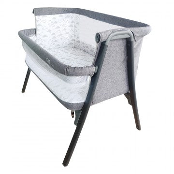 Lucky Baby Krib™ Premium Side Sleeping Crib - Grey Cloud