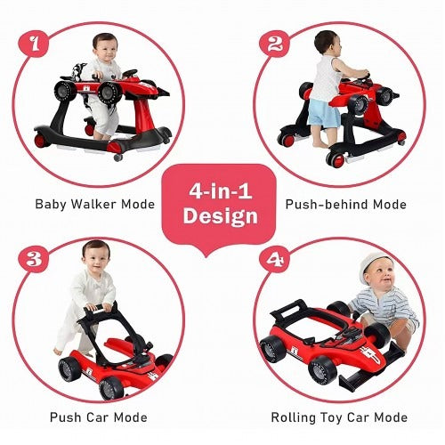 Lucky Baby 4 In 1 Aeroplane Walker & Pusher - 2 Colors