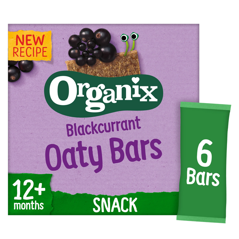 Organix Goodies Organic Soft Oaty Bars - Blackcurrant, 6 x 23 g.