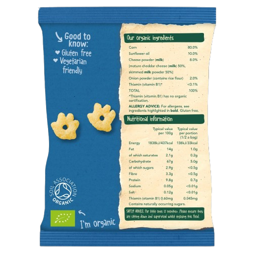 [2 Pack] Organix Cheese & Onion Gruffalo Claws, 4 x 15 g. Exp: 10/25