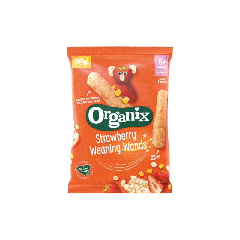 Organix Strawberry Weaning Wands, 25 g. Exp- 07/24