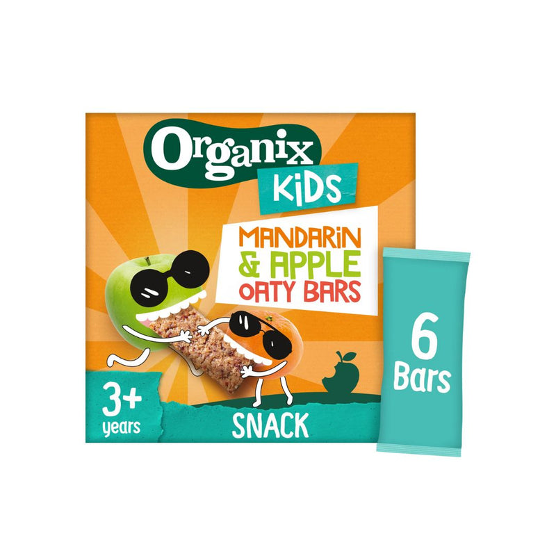 Organix Kids Mandarin & Apple Oaty Bars, 6 x 23 g. Exp-03/24
