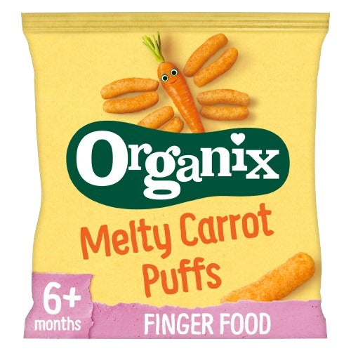 Organix Finger Foods Organic Melty Carrot Puffs, 20 g. Exp: 10/25