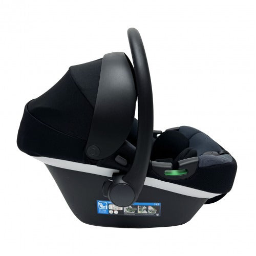 Lucky Baby Seyftee iSize Isofix Infant Safety Carseat With Base - Black/Grey