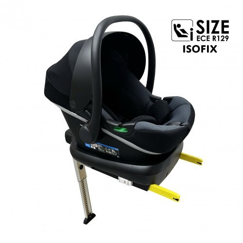 Lucky Baby Seyftee iSize Isofix Infant Safety Carseat With Base - Black/Grey