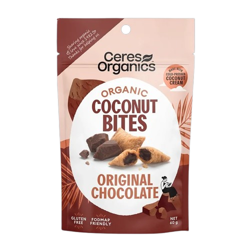 [4 Pack] Ceres Organics Organic Coconut Bites Chocolate - 60g