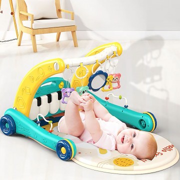 Lucky Baby 2 In 1 Pedal Piano Harps Gym/Walker - Bunny