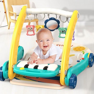 Lucky Baby 2 In 1 Pedal Piano Harps Gym/Walker - Bunny