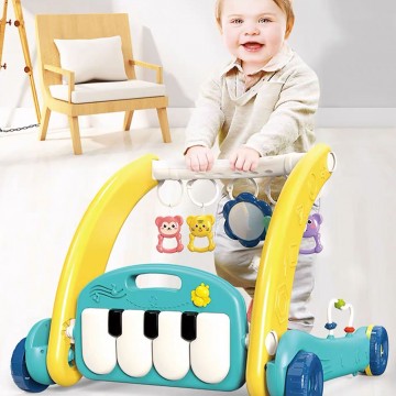 Lucky Baby 2 In 1 Pedal Piano Harps Gym/Walker - Bunny