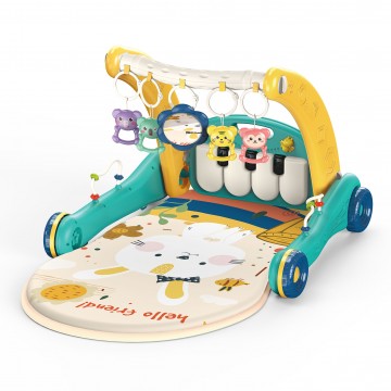 Lucky Baby 2 In 1 Pedal Piano Harps Gym/Walker - Bunny