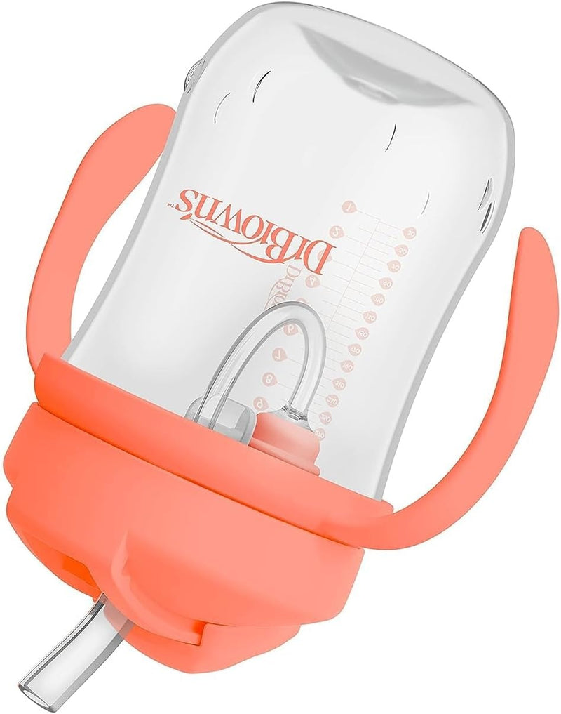 [2 Pack] Dr Brown's Baby's First Straw Cup w/ Handles, 6m+ 9oz/270ml - 5 Colors