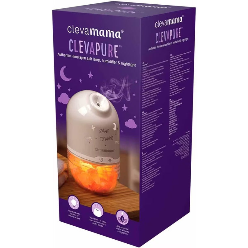 Clevamama ClevaPure Himalayan Salt Lamp, Humidifier & Night Light