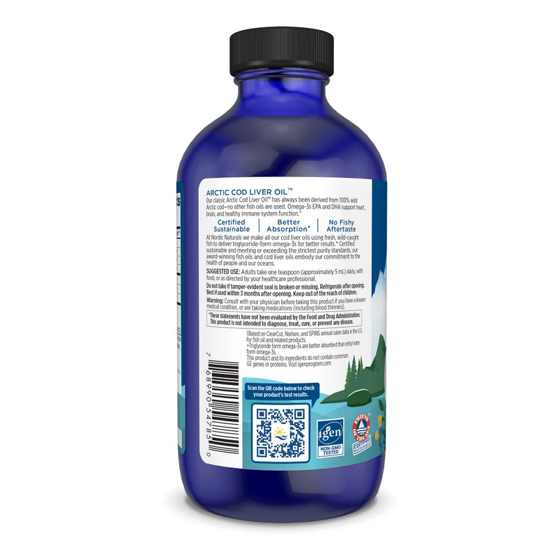 Nordic Naturals Arctic Cod Liver Oil - Orange, 237 ml.