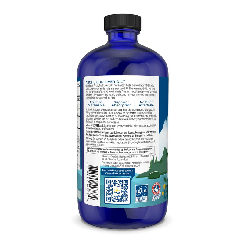 Nordic Naturals Arctic Cod Liver Oil - Orange, 473 ml.