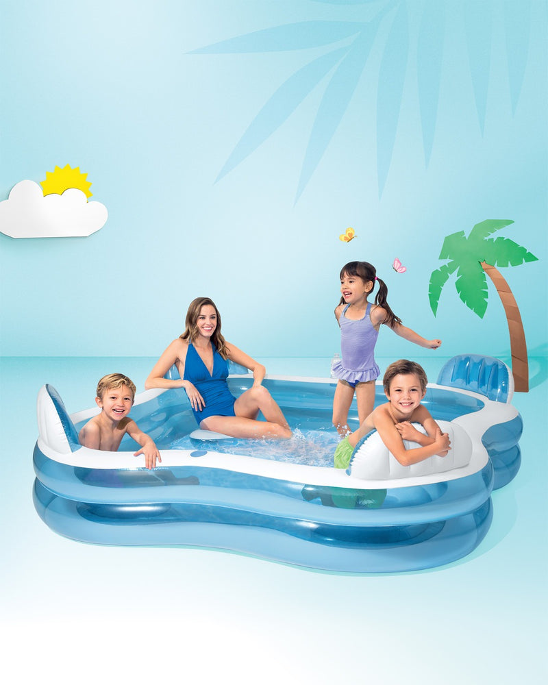 INTEX Swim Center Square Inflatable Family Lounge Pool