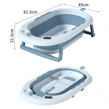 Lucky Baby OALY™ Collapsible Bath Tub W/Thermometer+ Bath Support 82X49X22 CM UNFOLD"