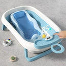 Lucky Baby Caly Collapsible Bath Tub W/Thermometer & Jelly Bath Support + Organizer Tray - 3 Colors