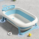 Lucky Baby Caly Collapsible Bath Tub W/Thermometer & Jelly Bath Support + Organizer Tray - 3 Colors