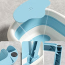 Lucky Baby Caly Collapsible Bath Tub W/Thermometer & Jelly Bath Support + Organizer Tray - 3 Colors