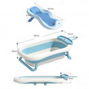 Lucky Baby Caly Collapsible Bath Tub W/Thermometer & Jelly Bath Support + Organizer Tray - 3 Colors