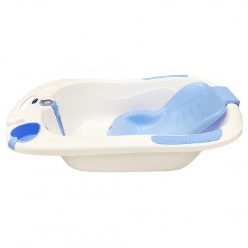 Lucky Baby Bobee Bath Tub W/Thermometer & Bath Support - Blue