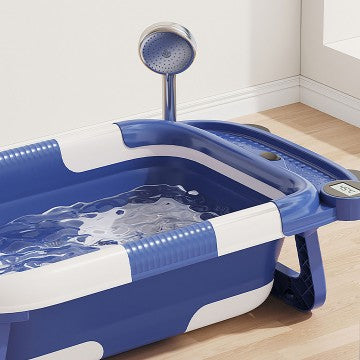 Lucky Baby Foldable Bath Tub W/Thermometer - 2 Color