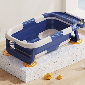 Lucky Baby Foldable Bath Tub W/Thermometer - 2 Color