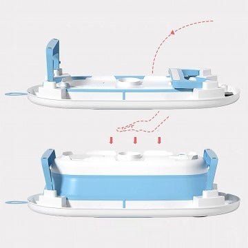 Lucky Baby Caly Collapsible Bath Tub W/Thermometer & Jelly Bath Support + Organizer Tray - 3 Colors