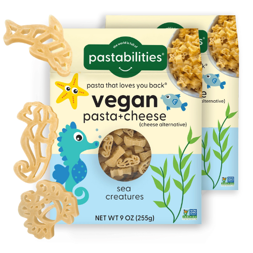 [2 Pack] Pastabilities Vegan Shaped Pasta (Mac 'N Cheese) - Sea Creatures, 255g Exp: 03/27