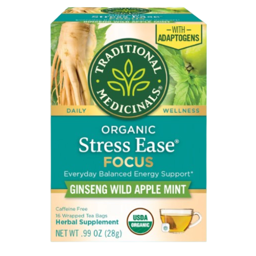 [Bundle Of 4] Traditional Medicinals Stress Ease Focus, 16 bags Exp: 02/28