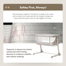 Daiichi Liu Baby Bed Side Crib - Light Pink