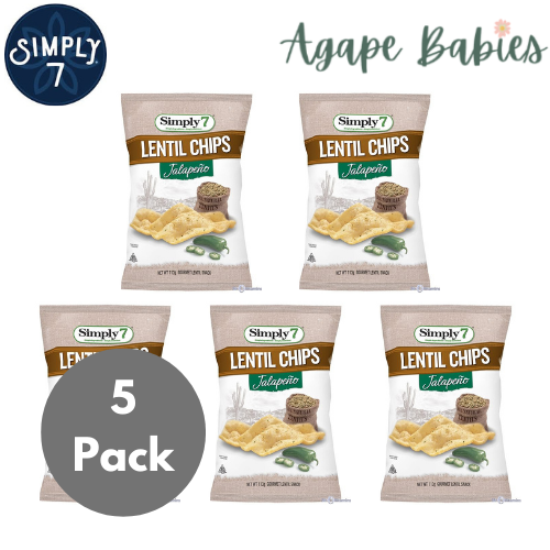 [Bundle Of 5] Simply 7 Lentil Chips - Jalapeno (113g x5) Exp: 07/25