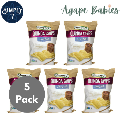 [Bundle Of 5] Simply 7 Quinoa Chips - Sea Salt, (99 g x 5) Exp: 08/25