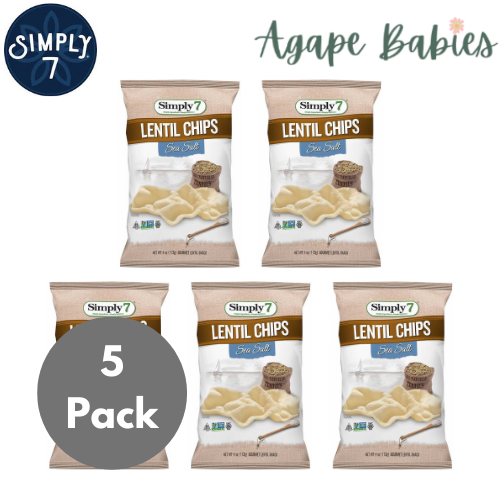 [Bundle Of 5] Simply 7 Lentil Chips - Sea Salt (113g x 5) Exp: 07/25