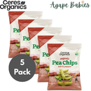 [5 Pack] Ceres Organics Organic Pea Chips- Salt & Pepper, 100g Exp: 02/26