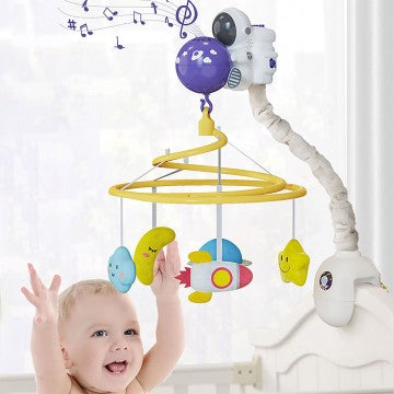 Lucky Baby 3 In 1 Space Musical Mobile W/Remote Control