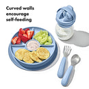 OXO Tot Stick & Stay Suction Divided Plate - Dusk