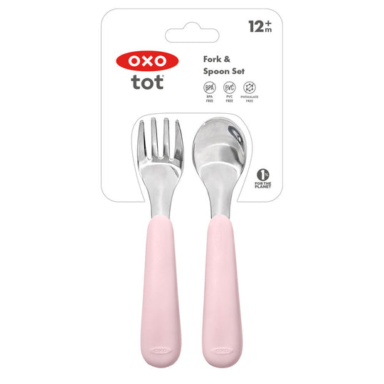 OXO Tot Fork & Spoon Set - Blossom