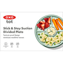 OXO Tot Stick & Stay Suction Divided Plate - Opal