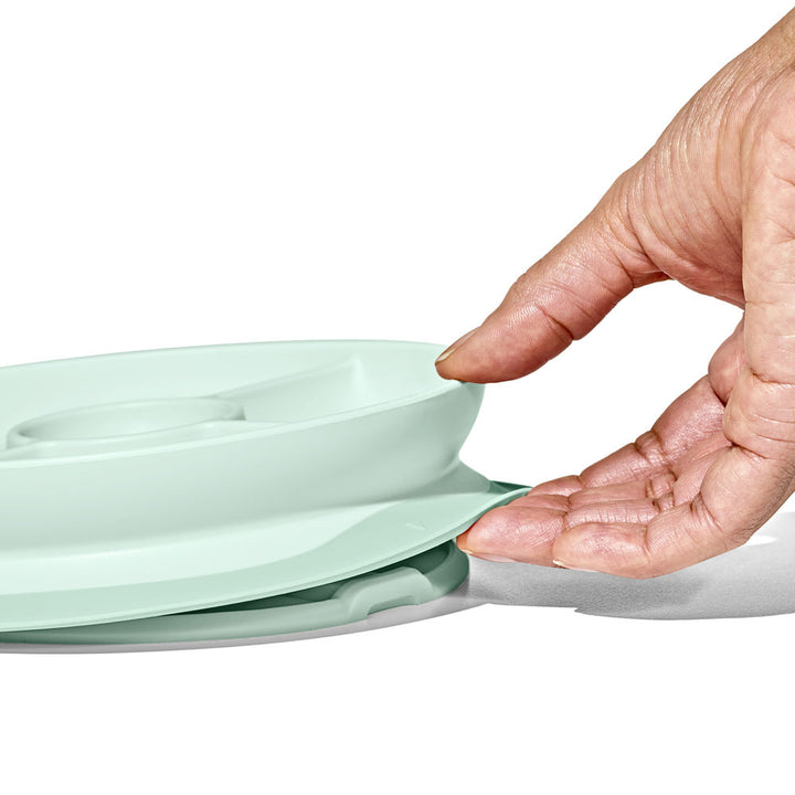 OXO Tot Stick & Stay Suction Divided Plate - Opal