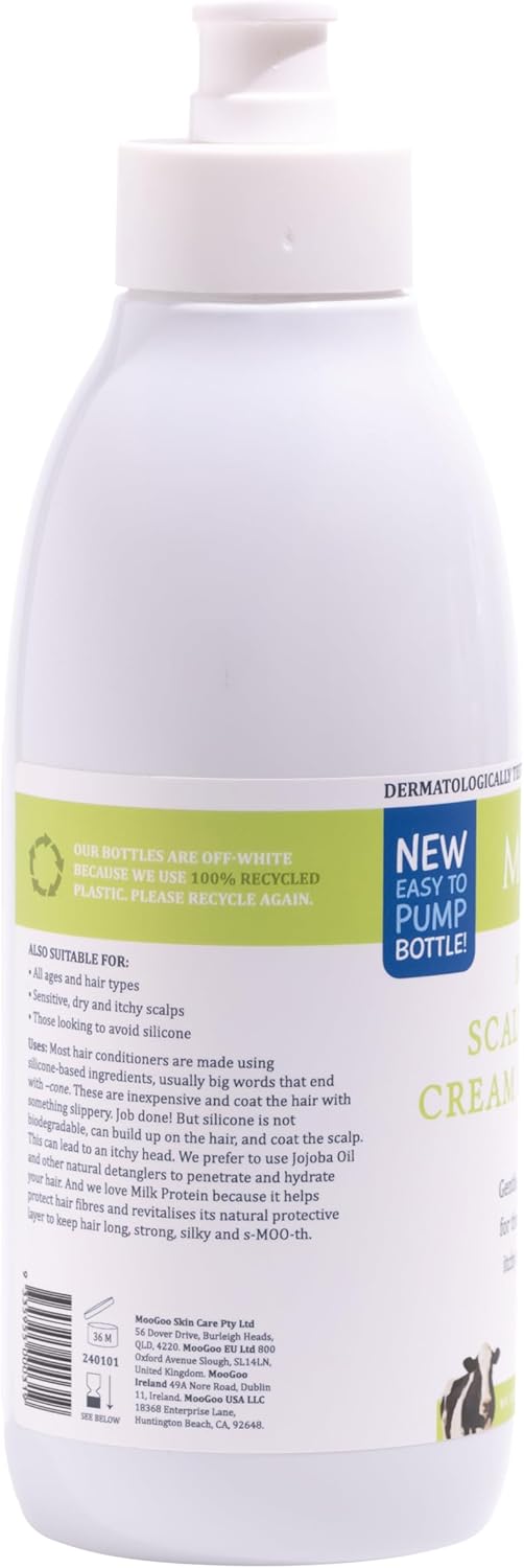 MooGoo Natural Cream Conditioner - Scalp Friendly 500ml/16.9oz Exp: 10/26