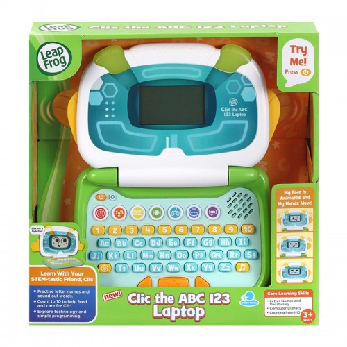 LeapFrog Clic the ABC 123 Laptop - Character Robot Laptop -2 Color