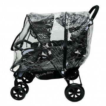 Lucky Baby Front & Back Twin Stroller Rain Cover