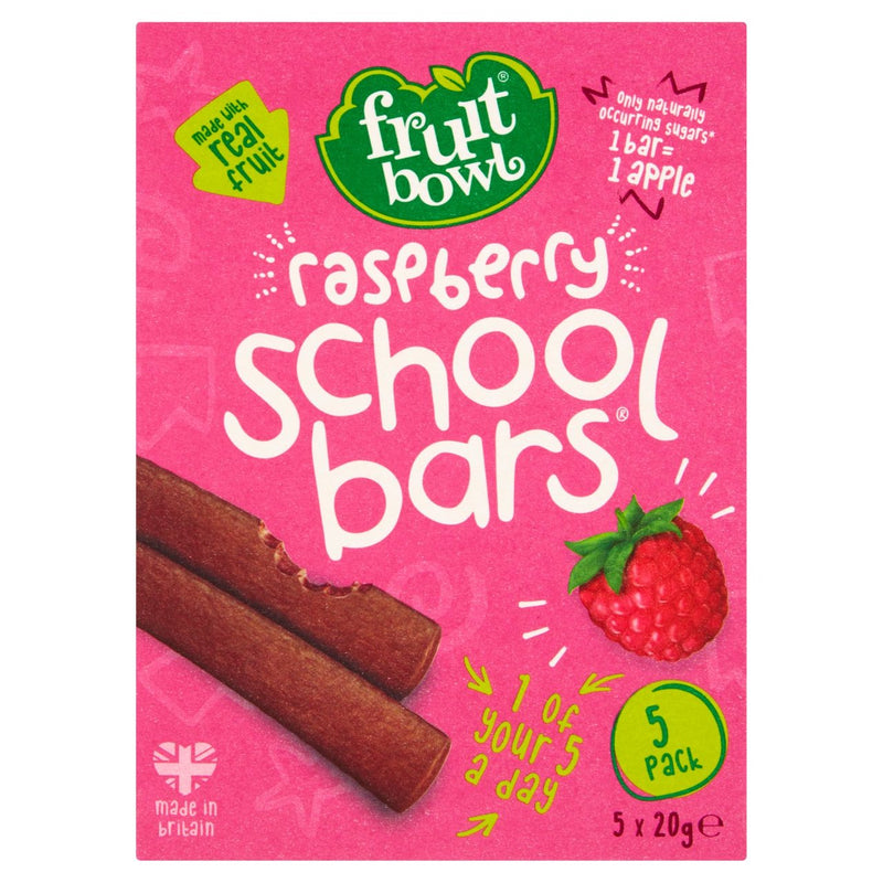 Fruit Bowl School Bars Raspberry (5 X 20)g