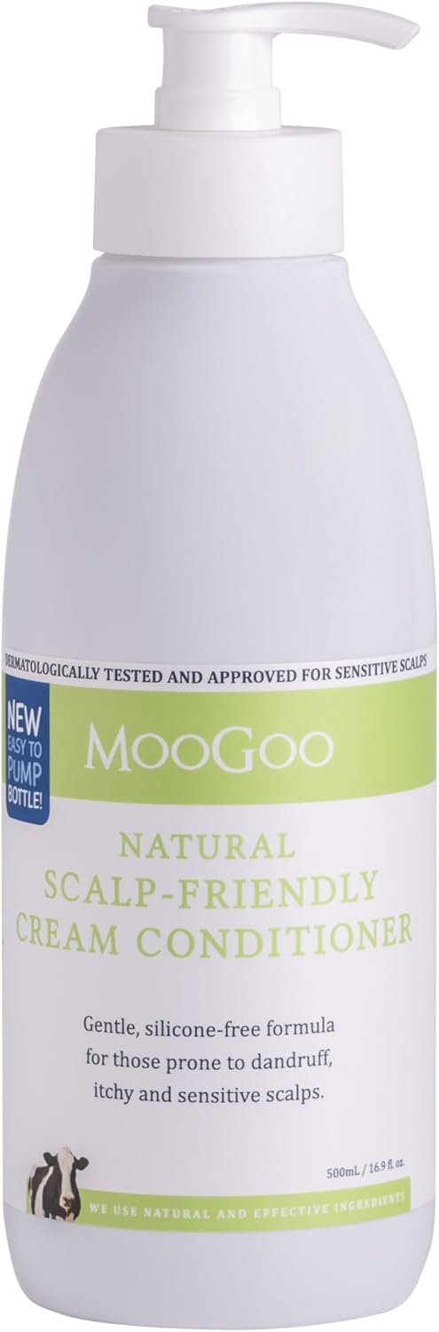 MooGoo Natural Cream Conditioner - Scalp Friendly 500ml/16.9oz Exp: 10/26