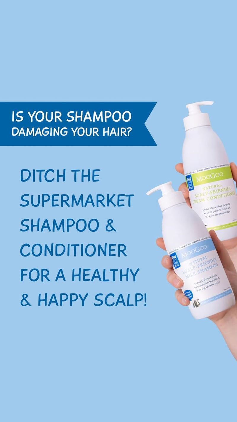 MooGoo Natural Cream Conditioner - Scalp Friendly 500ml/16.9oz Exp: 10/26