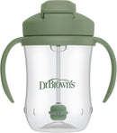 [2 Pack] Dr Brown's Baby's First Straw Cup w/ Handles, 6m+ 9oz/270ml - 5 Colors